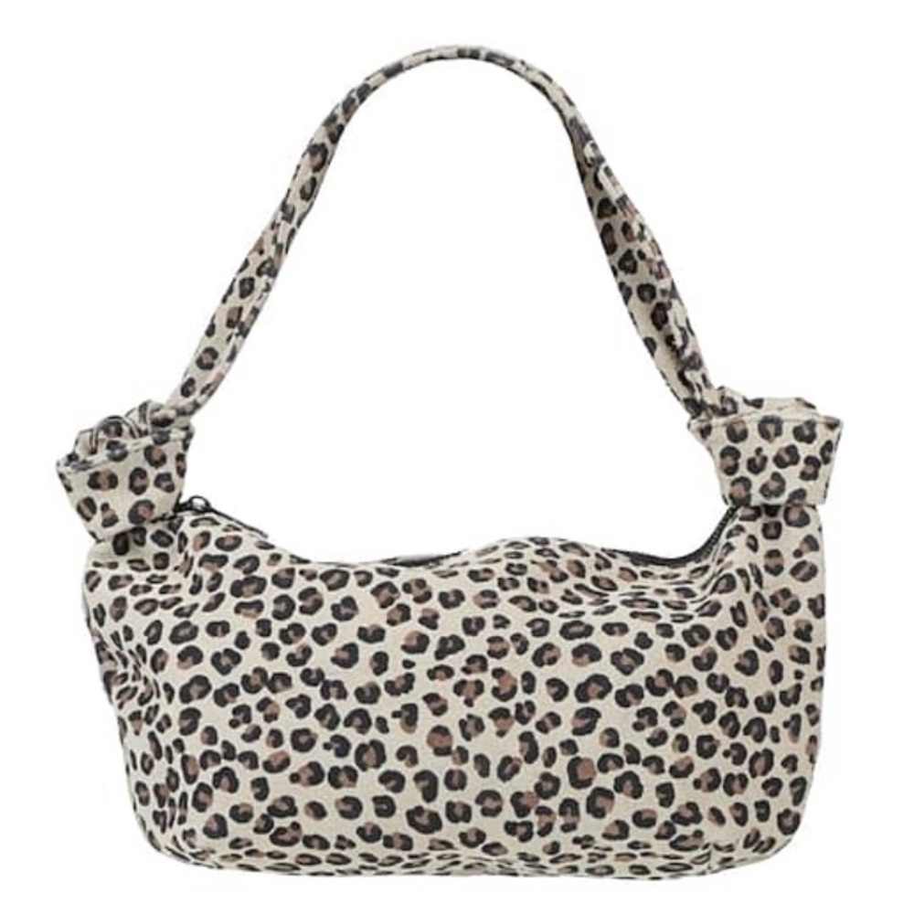 LEATHER Made in Italy Animal Print Shoulder BAG Leopard Laura DiMaggio NEW